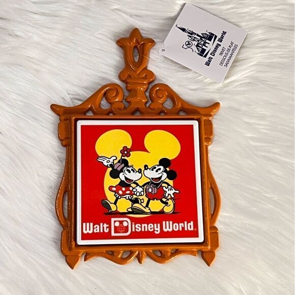 Mickey and Minnie Mouse Metal Trivet - Walt Disney World 50th Anniversary - Picture 3 of 5